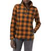 imageAmazon Essentials Womens ClassicFit LongSleeve QuarterZip Polar Fleece Pullover Jacket  Discontinued ColorsBlack Orange Buffalo Plaid