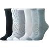 imageAmazon Essentials Womens Crew Socks Cotton 6 PairsMulticolorDotsSolidThin Stripe