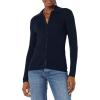 imageAmazon Essentials Womens Fine Gauge Stretch Polo Ribbed Cardigan Previously Daily RitualNavy