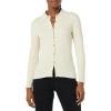 imageAmazon Essentials Womens Fine Gauge Stretch Polo Ribbed Cardigan Previously Daily RitualSand Heather