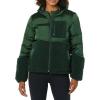 imageAmazon Essentials Womens FullZip Sherpa Fleece Hooded Puffer JacketDark Green Shiny