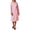 imageAmazon Essentials Womens Georgette Long Sleeve Midi Length Shirt DressMauve