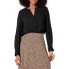 imageAmazon Essentials Womens Georgette Long Sleeve RelaxedFit Popover BlouseBlack