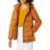 imageAmazon Essentials Womens Heavyweight Quilted Hooded Puffer Winter Jacket with Adjustable WaistTan