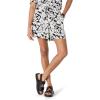 imageAmazon Essentials Womens HighRise RelaxedFit Fluid Twill PullOn Short Shirt Sold SeparatelyBlack Ivory Folk Floral