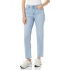 imageAmazon Essentials Womens HighRise Straight JeanLight Wash