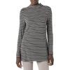 Charcoal Heather White Stripe