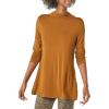 imageAmazon Essentials Womens Jersey LongSleeve Mock Neck Swing Tunic Previously Daily RitualDark Chestnut Brown