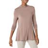 imageAmazon Essentials Womens Jersey LongSleeve Mock Neck Swing Tunic Previously Daily RitualDark Taupe
