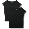 imageAmazon Essentials Womens Jersey RegularFit ShortSleeve BoatNeck TShirt Pack of 2Black