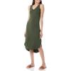 imageAmazon Essentials Womens Jersey RegularFit Sleeveless vNeck Midi Dress Previously Daily RitualForest Green