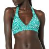 imageAmazon Essentials Womens LightSupport Tie Halter Bikini Swimsuit Top Available in Plus SizeGreen Zebra Stripe