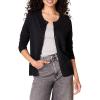 imageAmazon Essentials Womens Lightweight Crewneck Cardigan Sweater Available in Plus SizeBlack