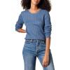 imageAmazon Essentials Womens Lightweight LongSleeve Cable Crewneck Sweater Available in Plus SizeBlue Heather