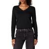 imageAmazon Essentials Womens Lightweight LongSleeve VNeck Sweater 100 CottonBlack