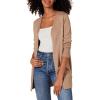 imageAmazon Essentials Womens Lightweight OpenFront Cardigan Sweater Available in Plus SizeCamel Heather