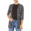 imageAmazon Essentials Womens Lightweight OpenFront Cardigan Sweater Available in Plus SizeCharcoal Tiger Print