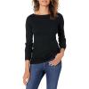 imageAmazon Essentials Womens Lightweight Ribbed LongSleeve Boat Neck SlimFit SweaterBlack