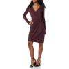 imageAmazon Essentials Womens Long Sleeve Classic Wrap Dress Available in Plus SizeBurgundy