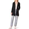 imageAmazon Essentials Womens LongSleeve Jersey Stitch OpenFront CardiganBlack Heather