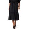 imageAmazon Essentials Womens MidRise Aline Cotton Sateen Tiered Midi Skirt Top Sold SeparatelyBlack