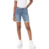imageAmazon Essentials Womens MidRise Slim fit Denim Bermuda Shorts with PocketsMedium Wash
