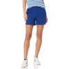 imageAmazon Essentials Womens MidRise SlimFit 5 Inch Inseam Khaki Short Available in Straight and Curvy FitsBlue