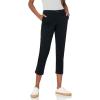 imageAmazon Essentials Womens MidRise SlimFit Stretchy Cropped Tapered Leg Khaki Dress Pants Available in Plus SizeBlack