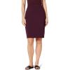 imageAmazon Essentials Womens Ponte PullOn Above The Knee Fitted Pencil SkirtBurgundy