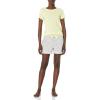 imageAmazon Essentials Womens Poplin Short and Sleep Tee SetYellow Confetti Print