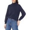 imageAmazon Essentials Womens PullOver Cotton Sweaters FunnelNeck Available in Plus SizeNavy