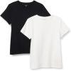 imageAmazon Essentials Womens Regular Fit 100 Cotton Crewneck Short Sleeve TShirt MultipacksBlackWhite