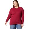 imageAmazon Essentials Womens RegularFit Soft Touch LongSleeve Crewneck SweaterDark Red