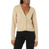 imageAmazon Essentials Womens Relaxed Fit VNeck Cropped CardiganTan