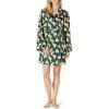 imageAmazon Essentials Womens RelaxedFit Satin Sleep RobeDark Green Beige Zebra