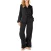 imageAmazon Essentials Womens Satin Pajama Shirt and Pants SetBlack