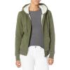 imageAmazon Essentials Womens SherpaLined Fleece FullZip Hooded Jacket Available in Plus SizeOlive Heather