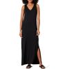 imageAmazon Essentials Womens SideSlit Jersey VNeck Maxi Length DressBlack