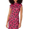 Hot Pink Leafy Floral Ditsy