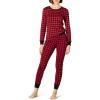 imageAmazon Essentials Womens SnugFit Cotton Sleepwear Pajama Set Available in Plus SizeClassic Buffalo Check