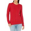 imageAmazon Essentials Womens Soft Fisherman Cable LongSleeve Crewneck Sweater Available in Plus SizeRed