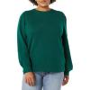 imageAmazon Essentials Womens Soft Touch Pleated Shoulder Crewneck SweaterDark Green