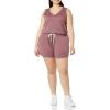 imageAmazon Essentials Womens Studio Terry RomperPlum