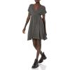 imageAmazon Essentials Womens Surplice Dress Available in Plus SizeCharcoal Heather