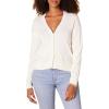 imageAmazon Essentials Womens VNeck Lightweight Cropped RelaxedFit Cardigan SweaterEggshell White