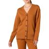 imageAmazon Essentials Womens VNeck Midweight RelaxedFit Cardigan SweaterCaramel
