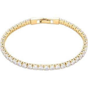 imageAmazon Essentials Cubic Zirconia Tennis Bracelet for Women 75Yellow Gold
