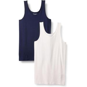 imageAmazon Essentials Maternity Tank Tops for Women Comfortable and Stylish Basics Pack of 2IvoryNavy