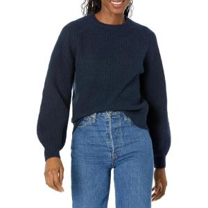 imageAmazon Essentials Ribbed Long Sleeve Sweaters for Women CrewneckNavy