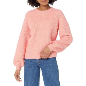 imageAmazon Essentials Ribbed Long Sleeve Sweaters for Women CrewneckPeach